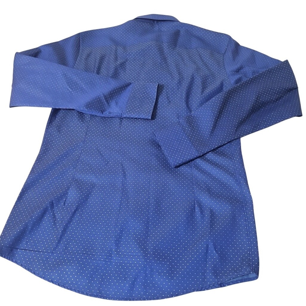 Eton Dress Shirt Men M Blue Polka Dot Slim Fit Long Sleeve Button Up 15.75 40 - Picture 3 of 7